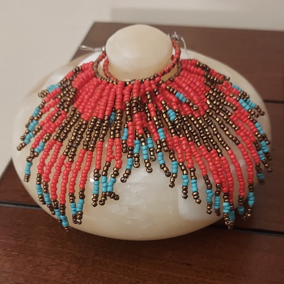 Handmade Beaded Earrings - Picture 1 of 6